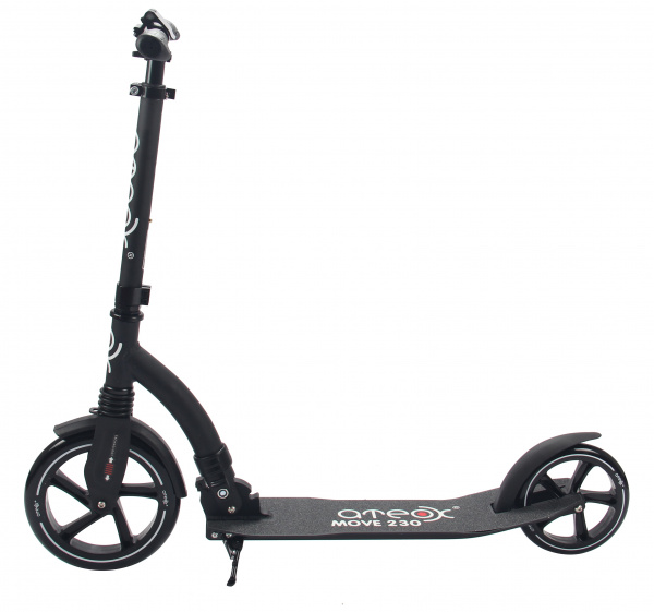 Самокат для взрослых Ateox MOVE 230 с большим передним колесом (Черный), Цвет Черный